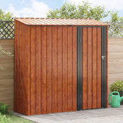 Tuinhuis metaal 203,5x73x200 cm bruin