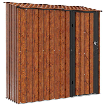 Tuinhuisjes Bruin 203,5 x 73 x 200 cm Metaal