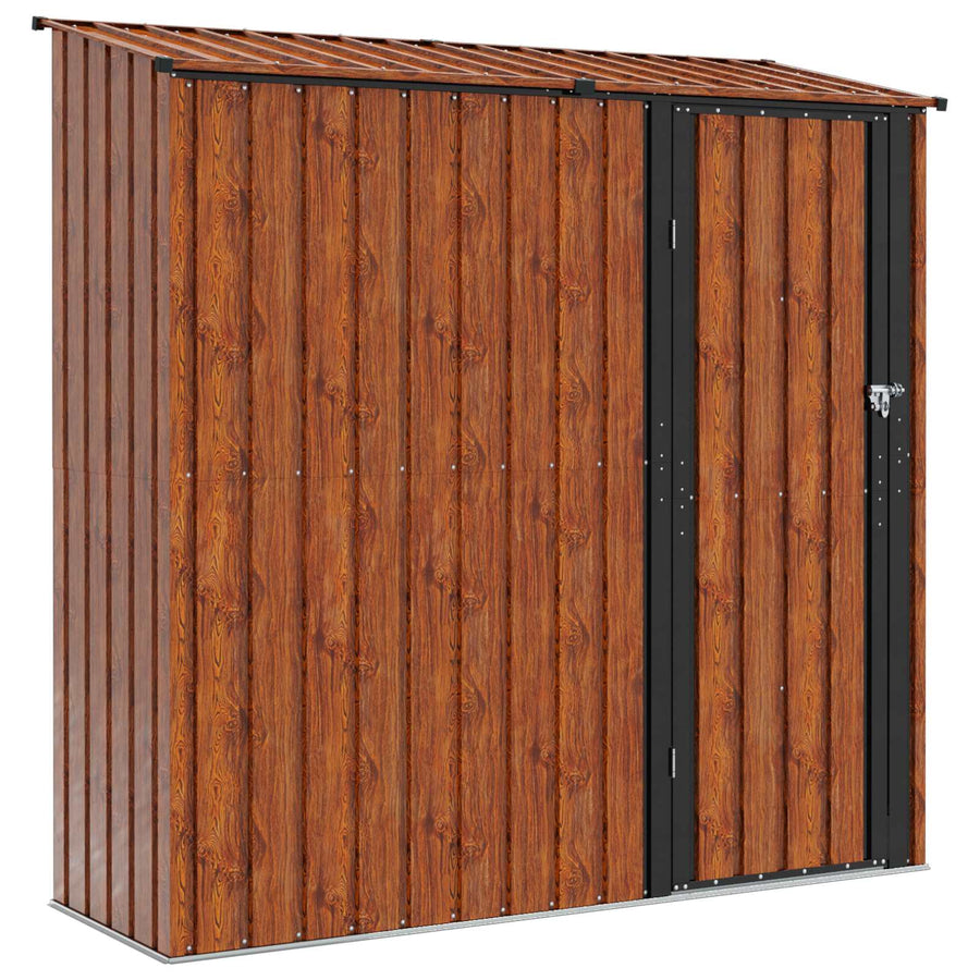 Tuinhuisjes Bruin 203,5 x 73 x 200 cm Metaal