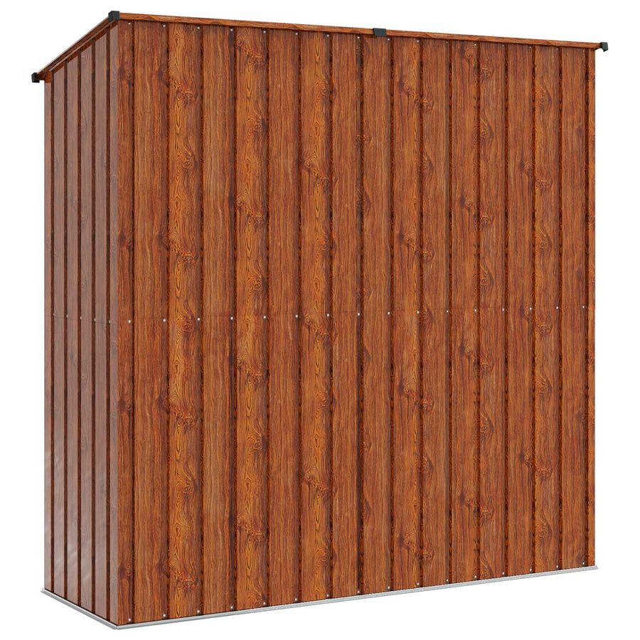 Tuinhuisjes Bruin 203,5 x 73 x 200 cm Metaal