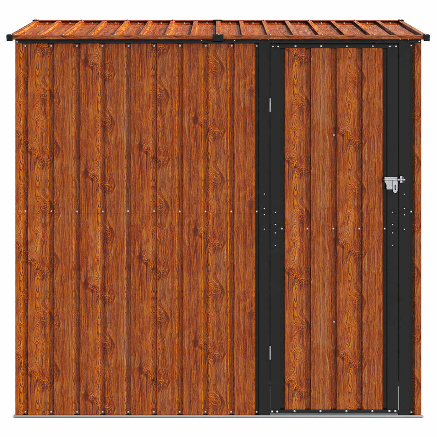 Tuinhuisjes Bruin 203,5 x 73 x 200 cm Metaal