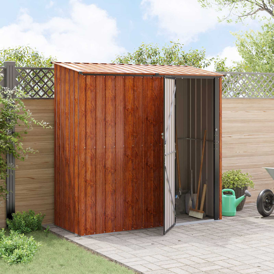 Tuinhuisjes Bruin 203 x 85,5 x 200 cm Metaal