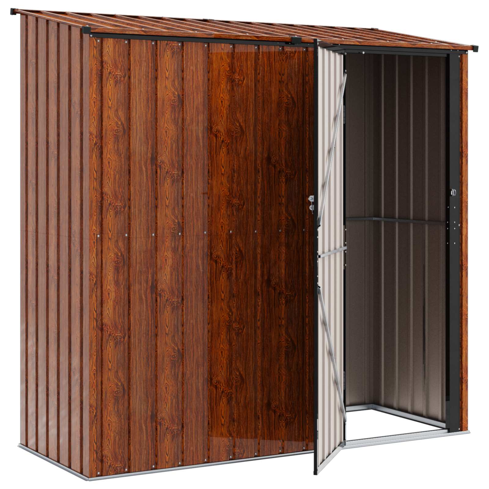 Tuinhuisjes Bruin 203 x 85,5 x 200 cm Metaal