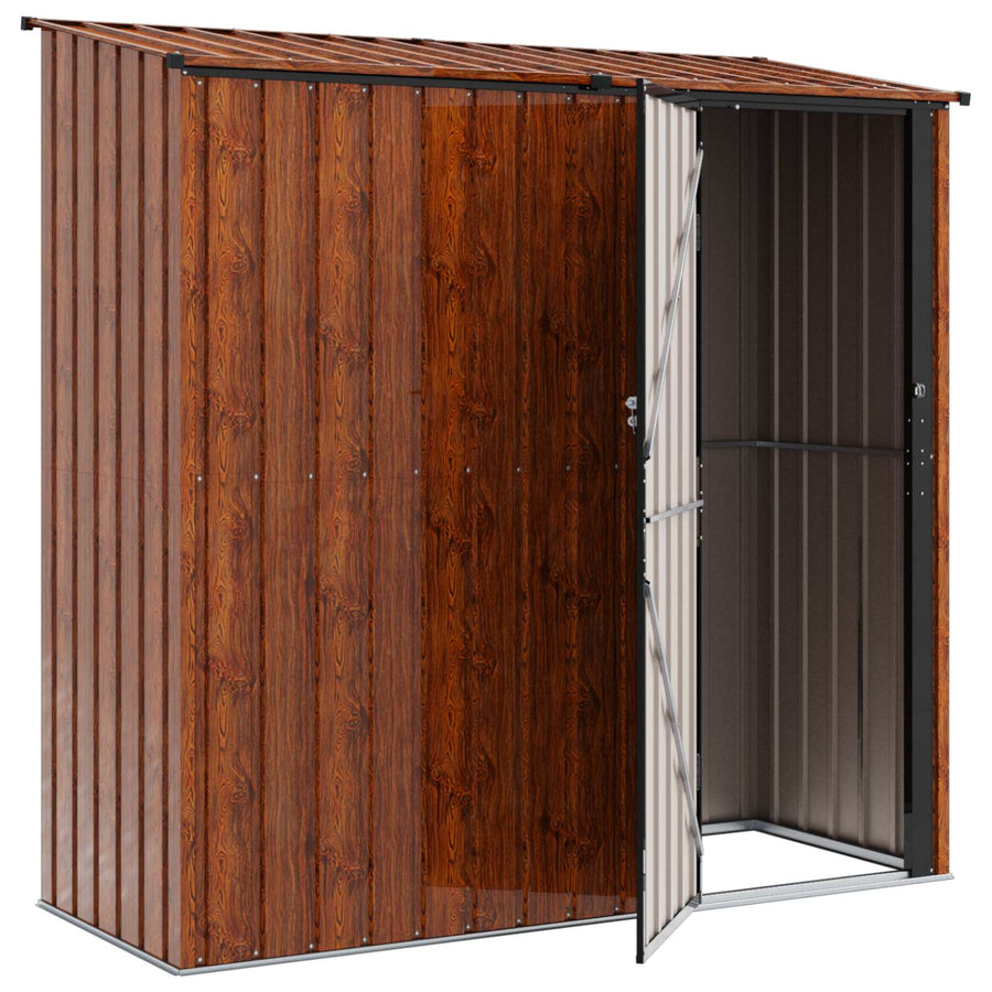 Tuinhuisjes Bruin 203 x 85,5 x 200 cm Metaal