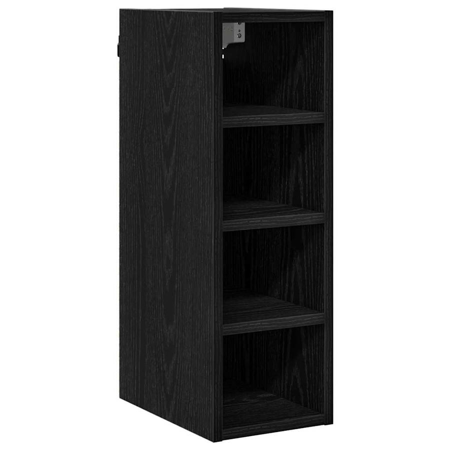 Hangkast Riga Zwart eiken 20 x 29,5 x 60 cm Bewerkt hout