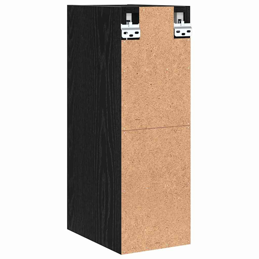 Hangkast Riga Zwart eiken 20 x 29,5 x 60 cm Bewerkt hout