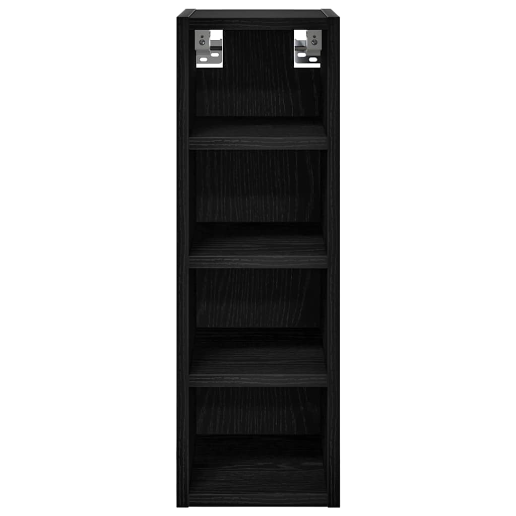 Hangkast Riga Zwart eiken 20 x 29,5 x 60 cm Bewerkt hout