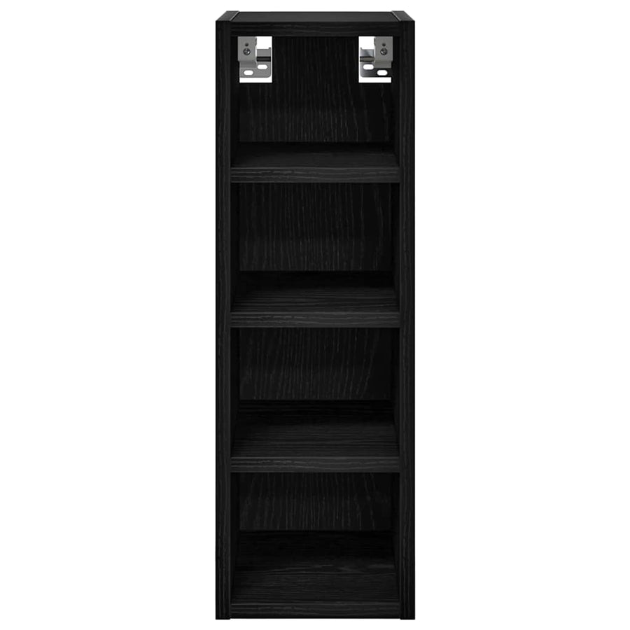Hangkast Riga Zwart eiken 20 x 29,5 x 60 cm Bewerkt hout