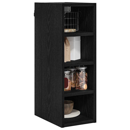 Hangkast Riga Zwart eiken 20 x 29,5 x 60 cm Bewerkt hout