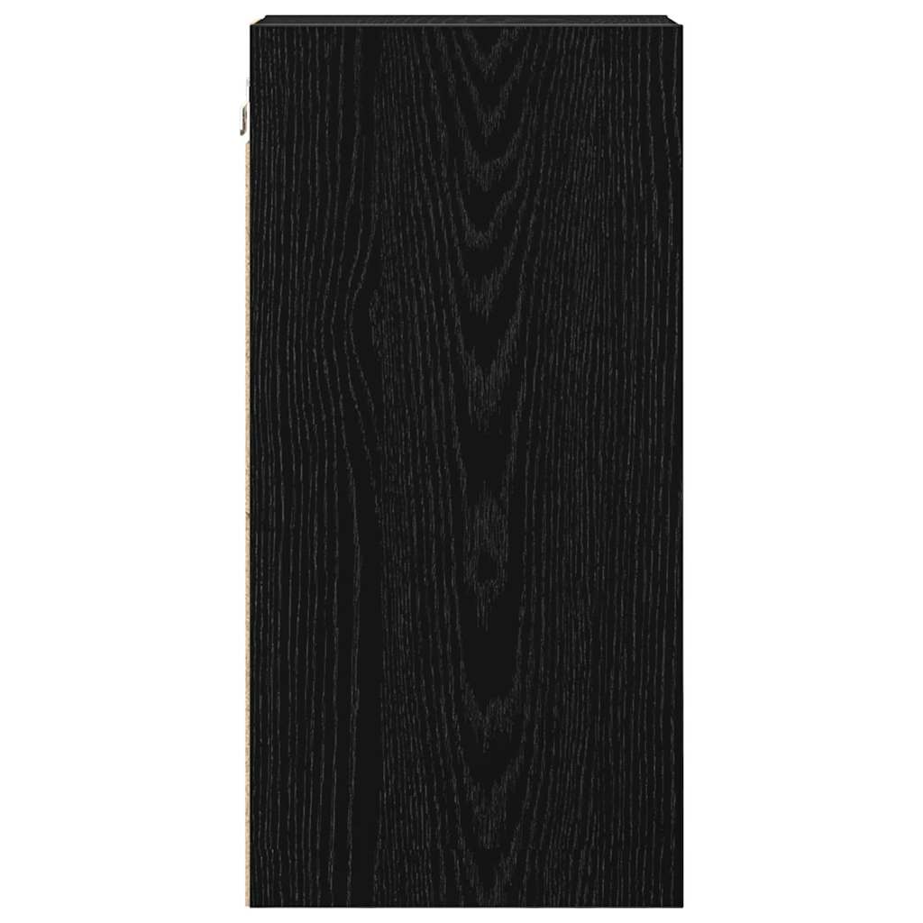 Hangkast Riga Zwart eiken 20 x 29,5 x 60 cm Bewerkt hout