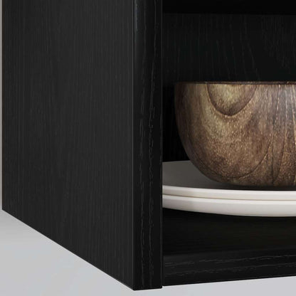Hangkast Riga Zwart eiken 30 x 29,5 x 60 cm Bewerkt hout