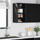 Wall cabinet with shelf Black oak 30 x 29.5 x 60 cm Engineered wood