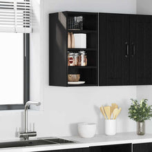 Hangkast Riga Zwart eiken 30 x 29,5 x 60 cm Bewerkt hout