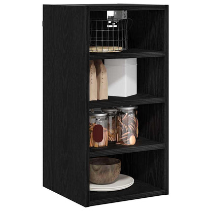 Hangkast Riga Zwart eiken 30 x 29,5 x 60 cm Bewerkt hout