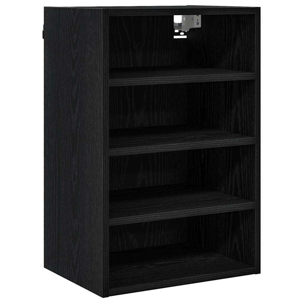 Hangkast Riga Zwart eiken 40 x 29,5 x 60 cm Bewerkt hout