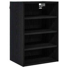 Hangkast Riga Zwart eiken 40 x 29,5 x 60 cm Bewerkt hout