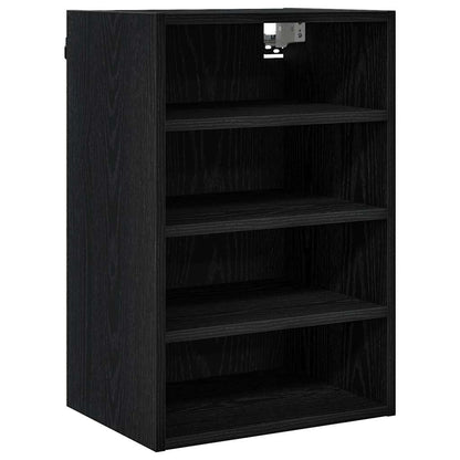 Hangkast Riga Zwart eiken 40 x 29,5 x 60 cm Bewerkt hout