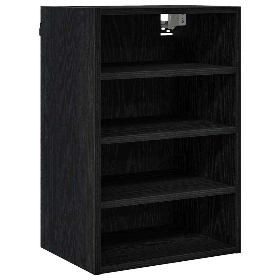 Hangkast Riga Zwart eiken 40 x 29,5 x 60 cm Bewerkt hout