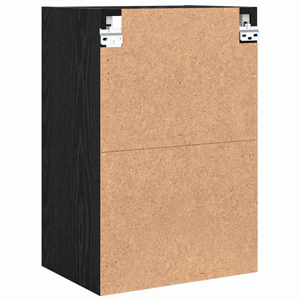 Hangkast Riga Zwart eiken 40 x 29,5 x 60 cm Bewerkt hout