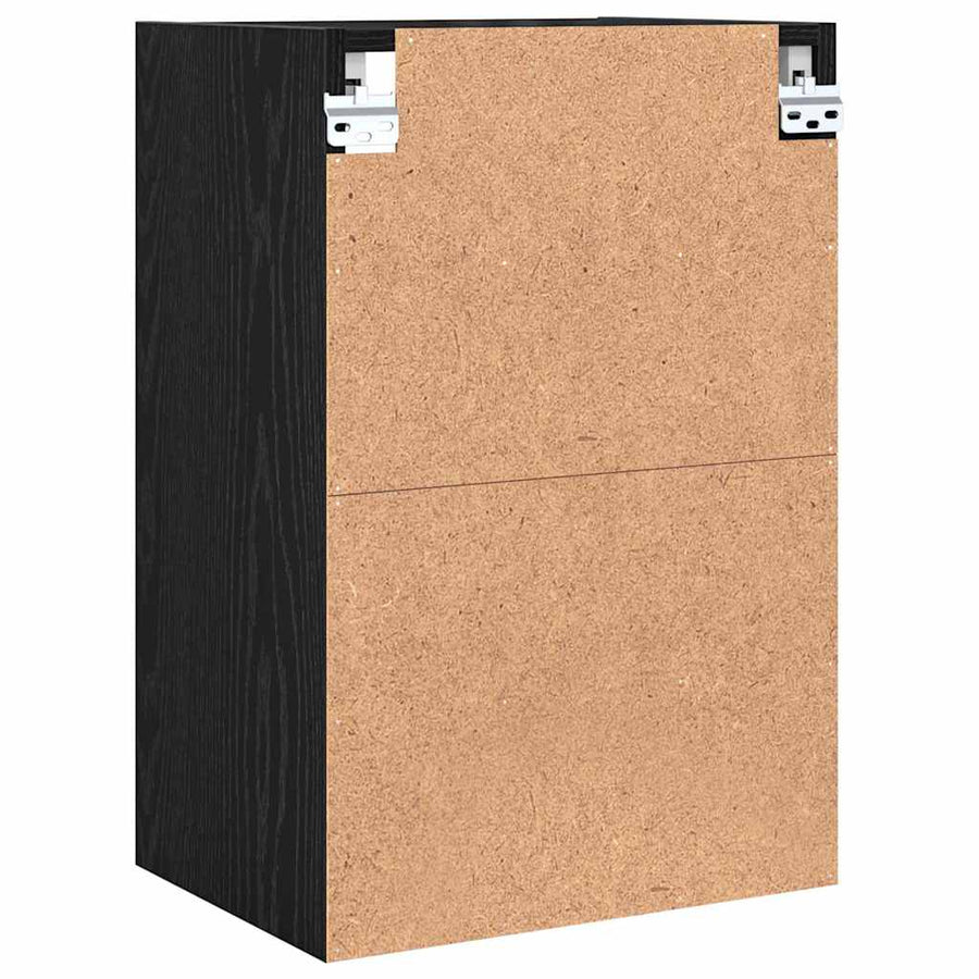 Hangkast Riga Zwart eiken 40 x 29,5 x 60 cm Bewerkt hout