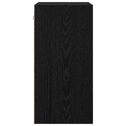 Hangkast Riga Zwart eiken 40 x 29,5 x 60 cm Bewerkt hout