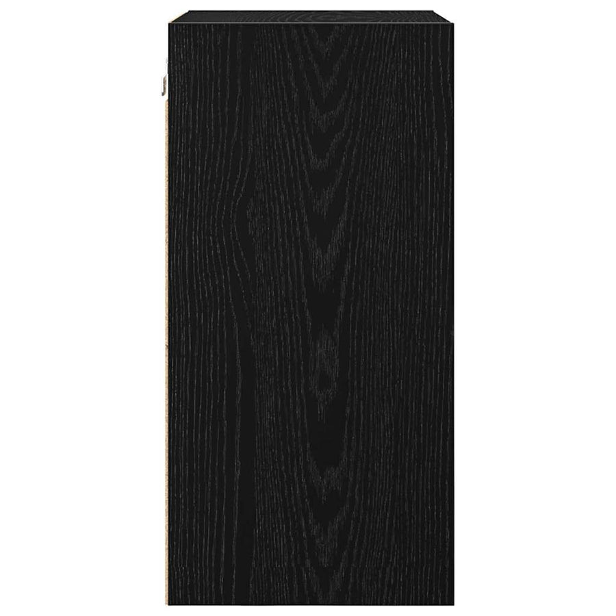 Hangkast Riga Zwart eiken 40 x 29,5 x 60 cm Bewerkt hout