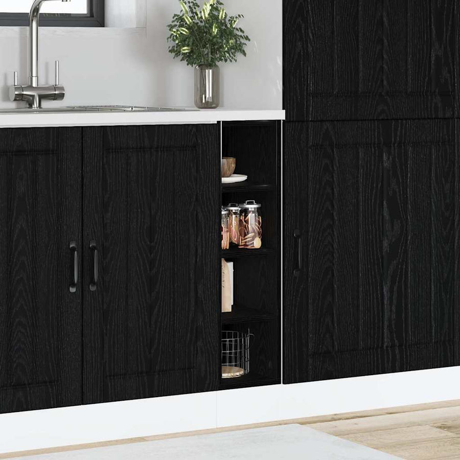 Keukenonderkast met plank Riga Zwart eiken 20 x 44,5 x 81,5 cm