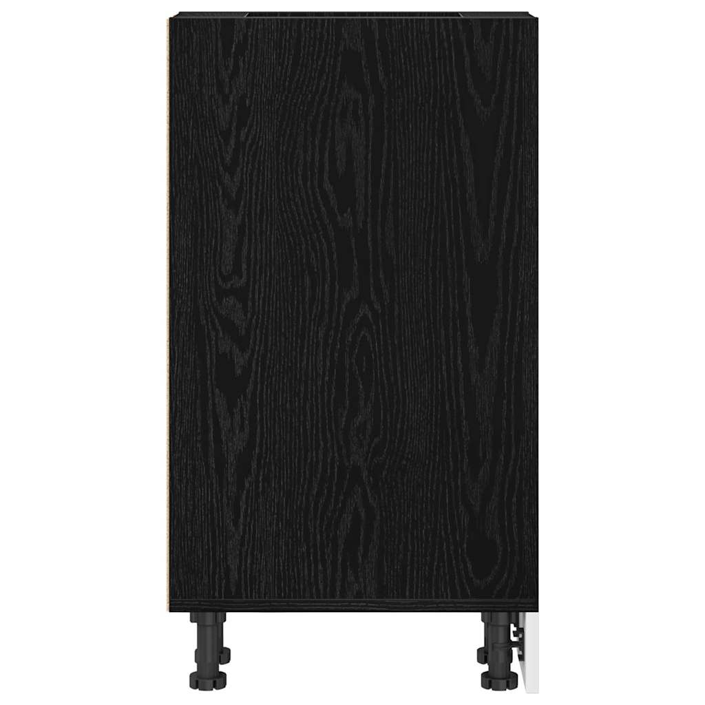 Keukenonderkast met plank Riga Zwart eiken 20 x 44,5 x 81,5 cm