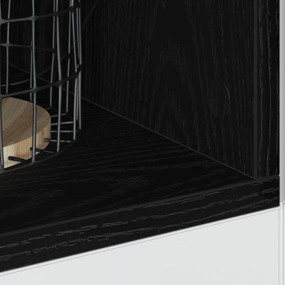 Keukenonderkast met plank Riga Zwart eiken 30 x 44,5 x 81,5 cm