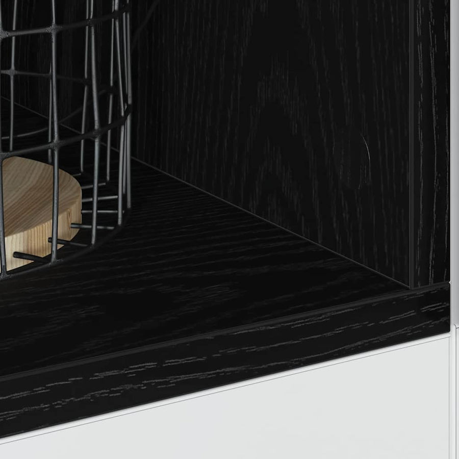 Keukenonderkast met plank Riga Zwart eiken 30 x 44,5 x 81,5 cm