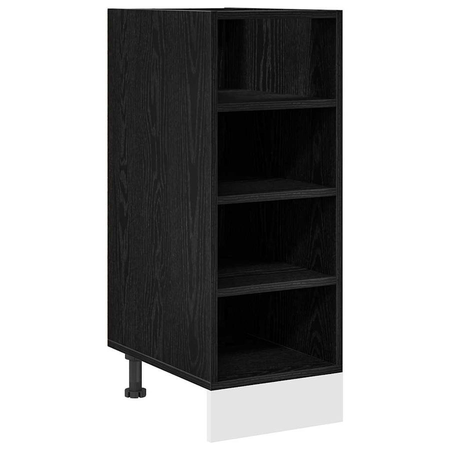 Keukenonderkast met plank Riga Zwart eiken 30 x 44,5 x 81,5 cm