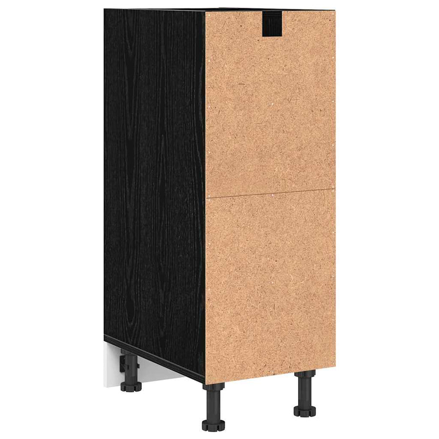 Keukenonderkast met plank Riga Zwart eiken 30 x 44,5 x 81,5 cm