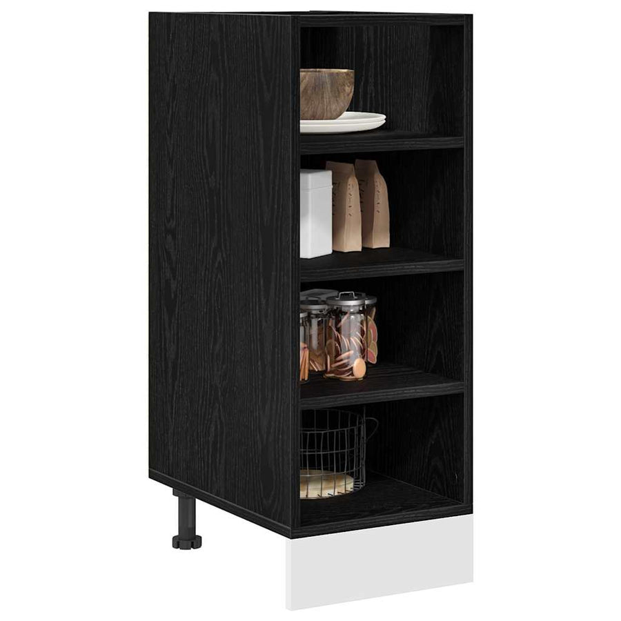 Keukenonderkast met plank Riga Zwart eiken 30 x 44,5 x 81,5 cm