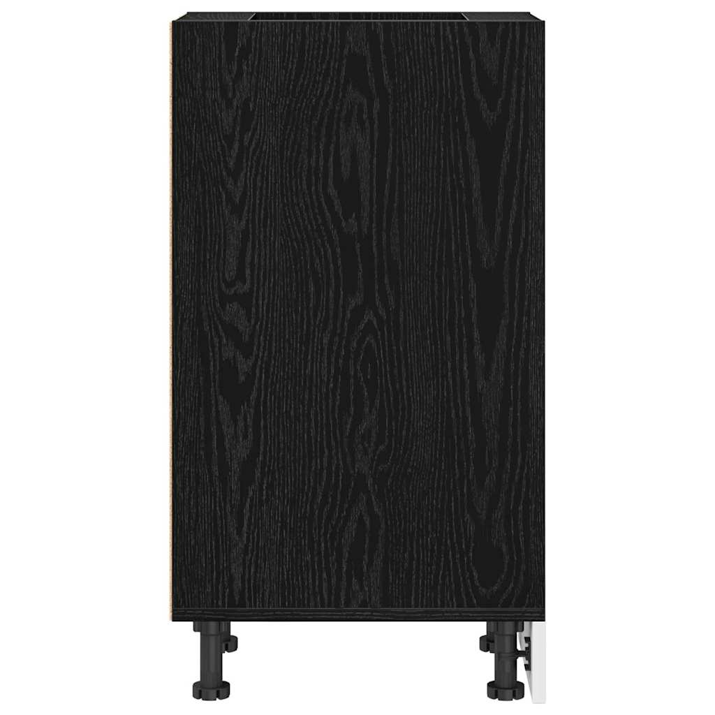 Keukenonderkast met plank Riga Zwart eiken 30 x 44,5 x 81,5 cm