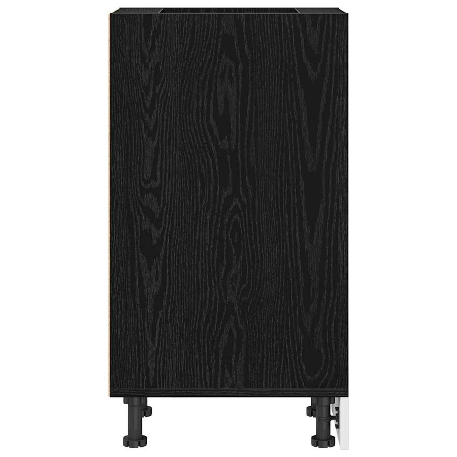 Keukenonderkast met plank Riga Zwart eiken 30 x 44,5 x 81,5 cm