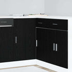 Kitchen Corner Base Cabinet with Storage Black Oak 86 x 46 x 81.5 cm