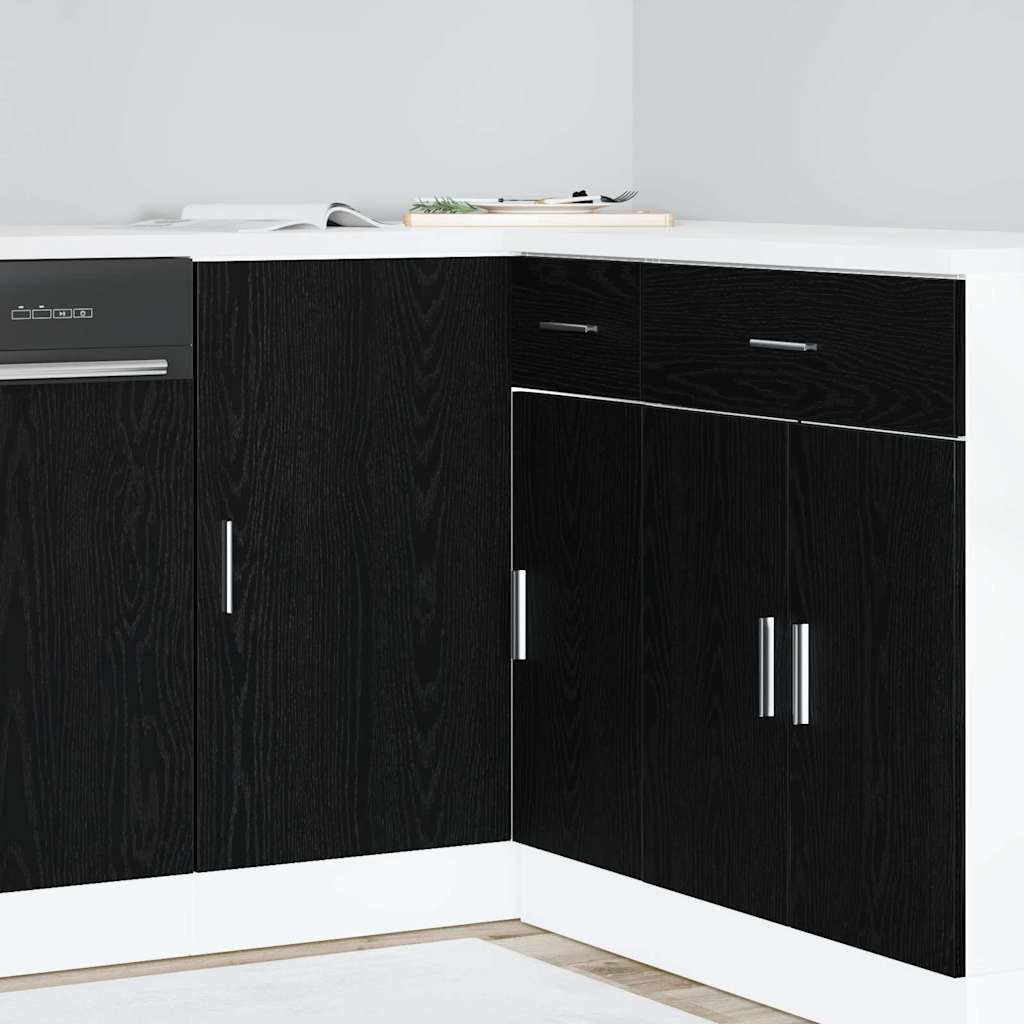 Keuken Hoek Onderkast Riga Zwart eiken 86 x 46 x 81,5 cm