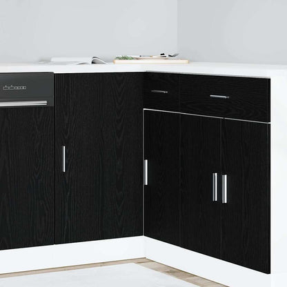 Keuken Hoek Onderkast Riga Zwart eiken 86 x 46 x 81,5 cm
