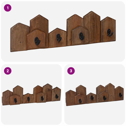 Hanger Bruin 48 x 8 x 15 cm Massief Mahoniehout