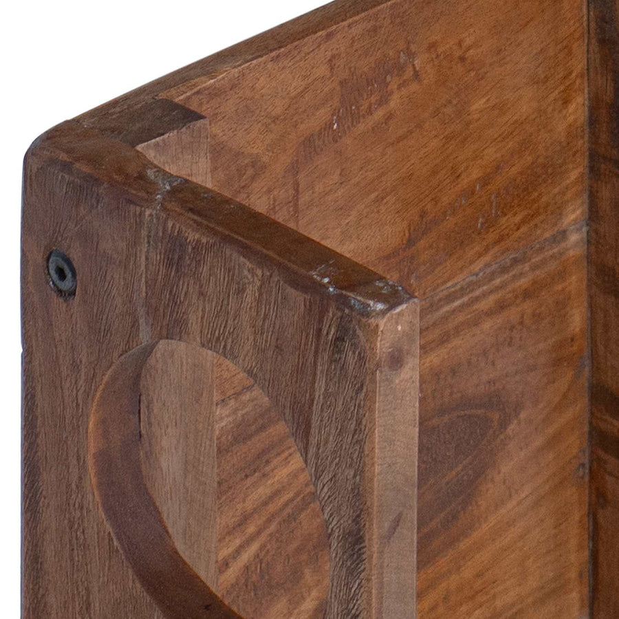 Rek Bruin 24 x 13 x 54 cm Massief Mahoniehout