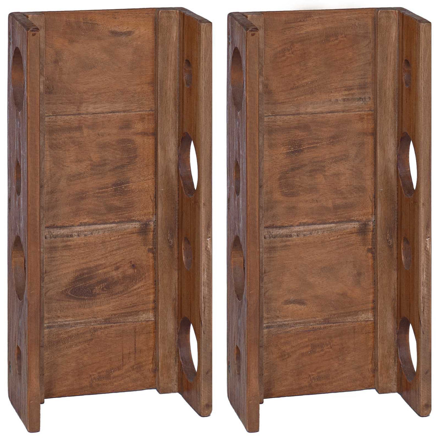 Rek Bruin 24 x 13 x 54 cm Massief Mahoniehout