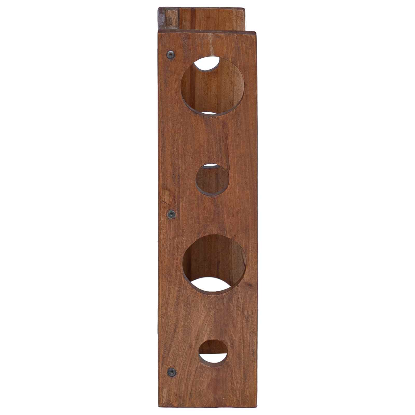 Rek Bruin 24 x 13 x 54 cm Massief Mahoniehout