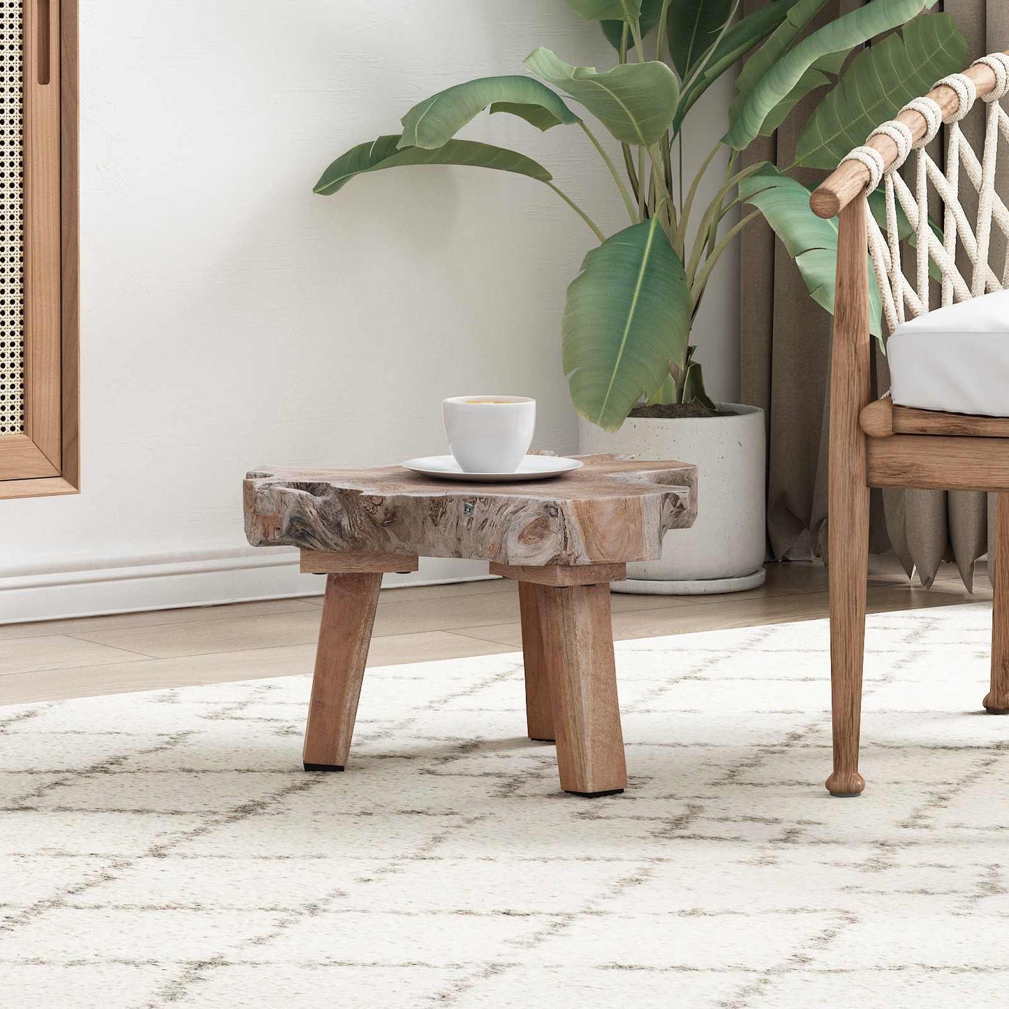 Nachtkastje Bruin 40 x 40 x 25 cm Massief Gerecycled Hout