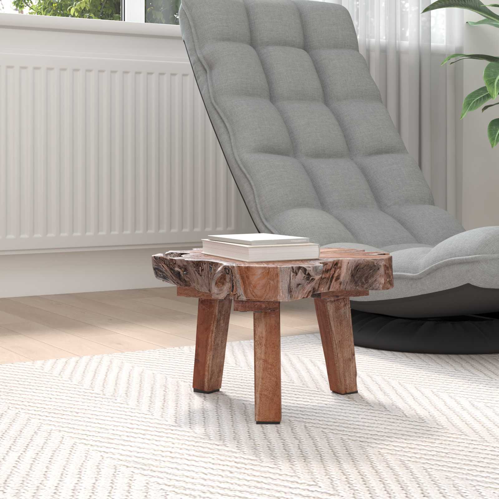 Nachtkastje Bruin 40 x 40 x 25 cm Massief Gerecycled Hout