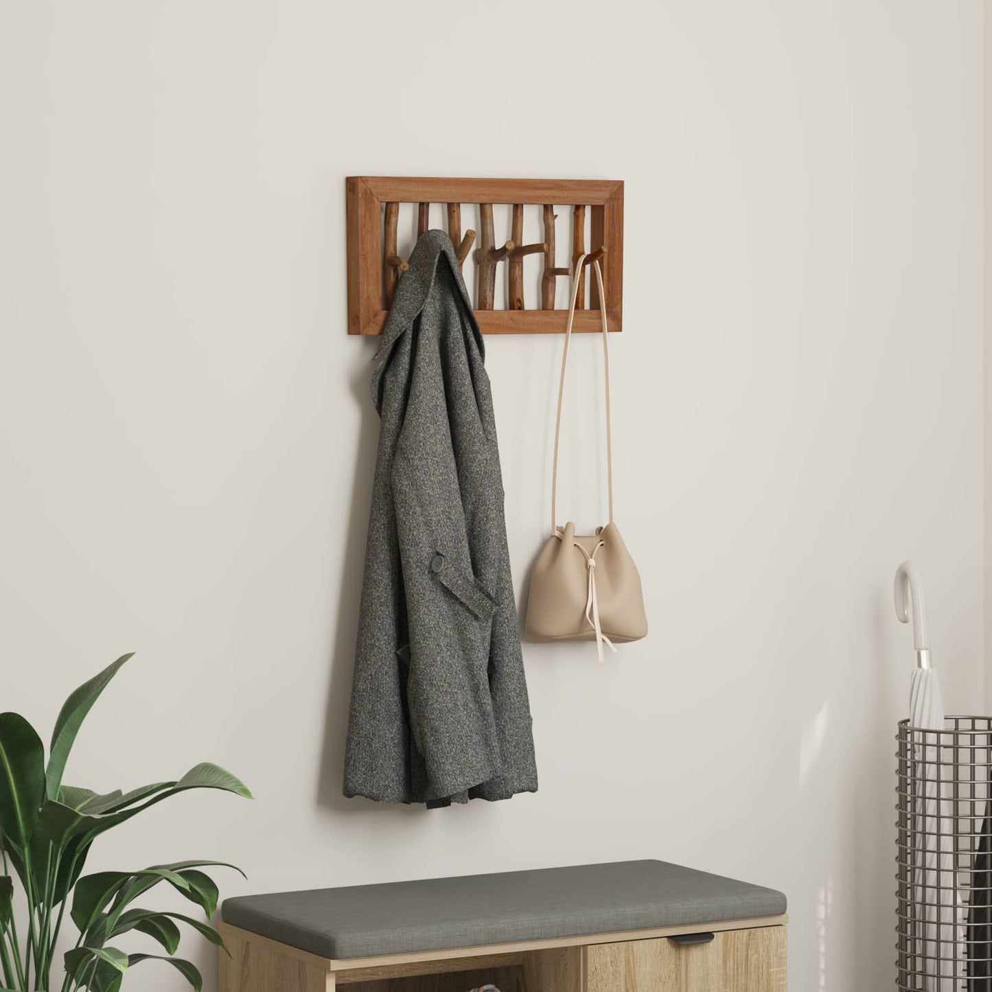 Hanger Bruin 50 x 11 x 25 cm Massief Mahoniehout