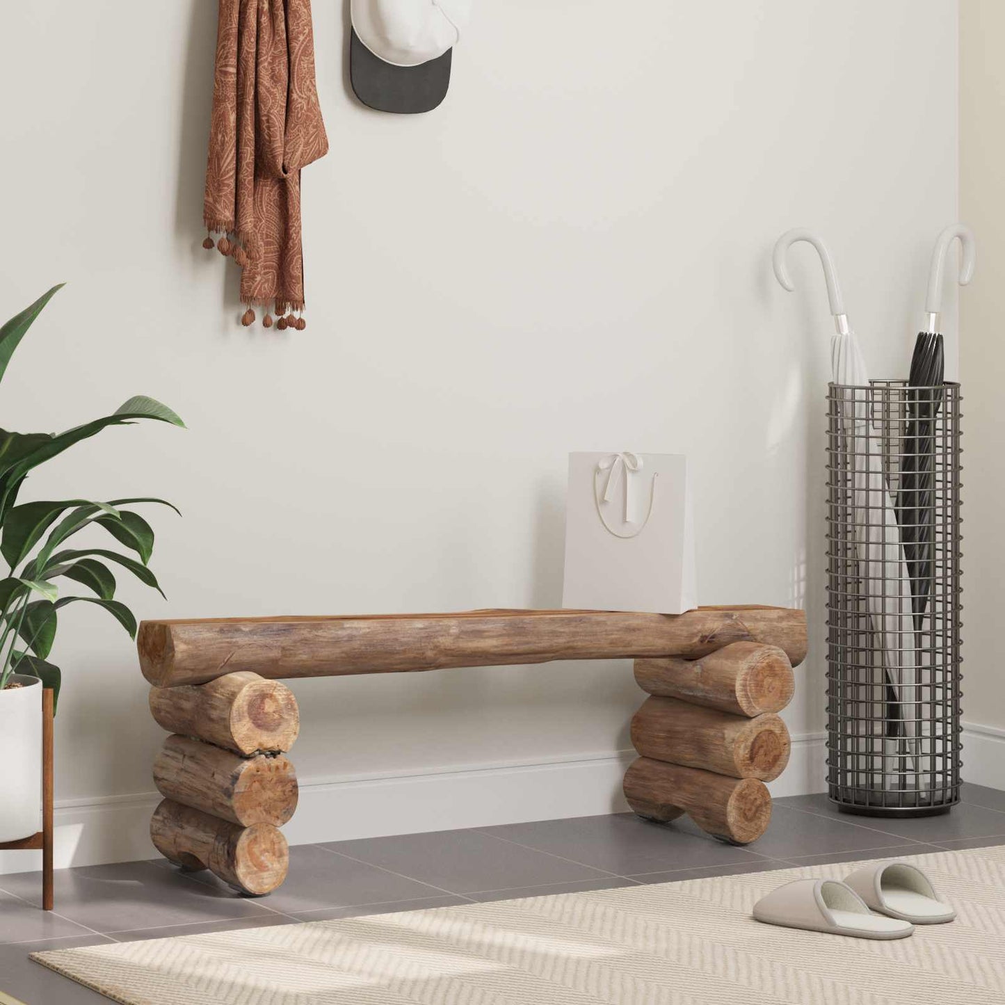 Bank Naturel 115 X 30 X 34 Cm Massief Teakhout