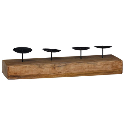 Kaarsenhouder Naturel 50 x 15 x 10 cm Massief teakhout