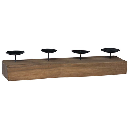 Kaarsenhouder Naturel 50 x 15 x 10 cm Massief teakhout