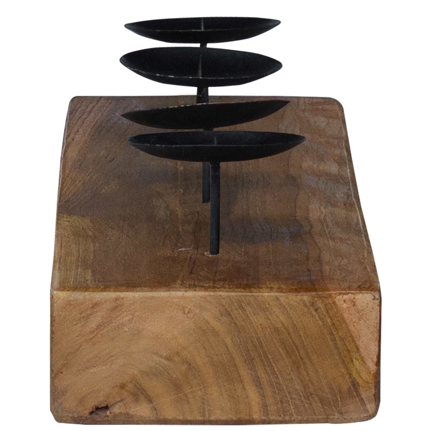 Kaarsenhouder Naturel 50 x 15 x 10 cm Massief teakhout