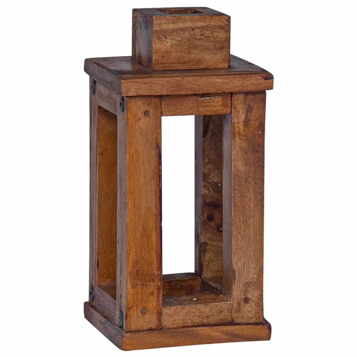 Lantaarn 3 pcs Naturel Mahoniehout